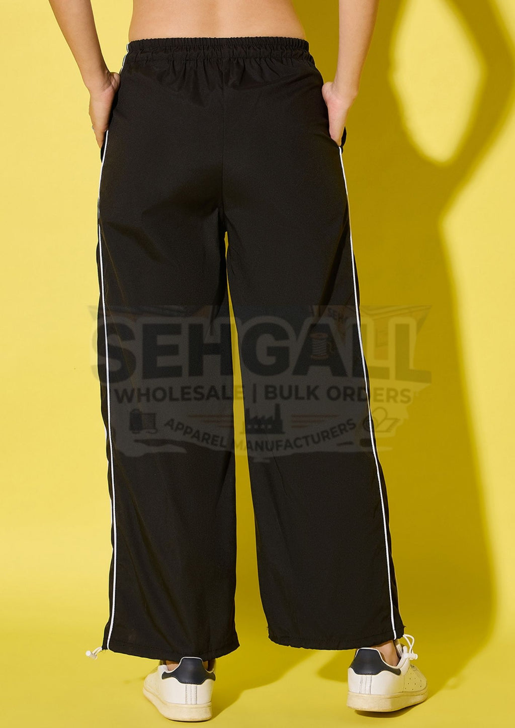 Women's Polyester Jogger Track Pants with Ankle Drawstring-3535