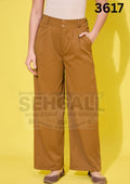 Cotton Twill Non-Stretchable Women’s Trouser Pant-3617