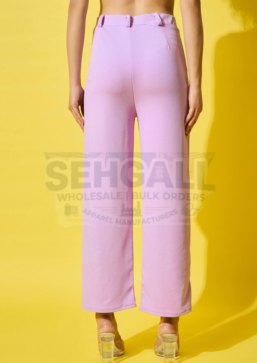 High Waist Solid Formal Women's Trouser Pant-3507