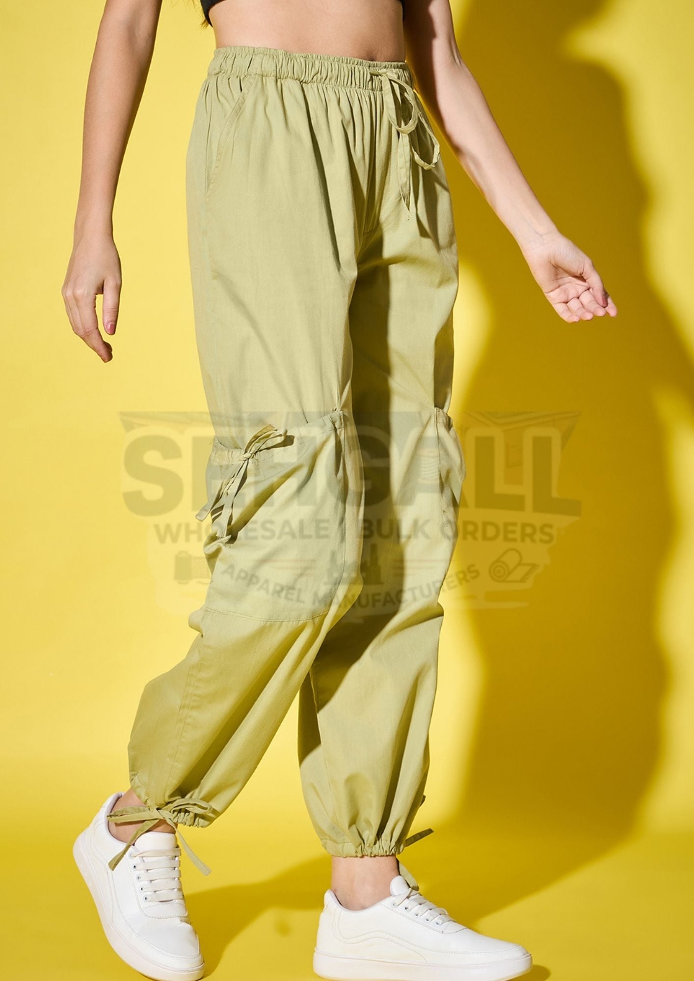 Solid Women’s Cargo Pants-3458