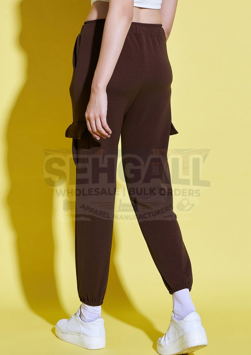 Lycra Blend Women Relaxed Fit Jogger Pant With Pockets-3371