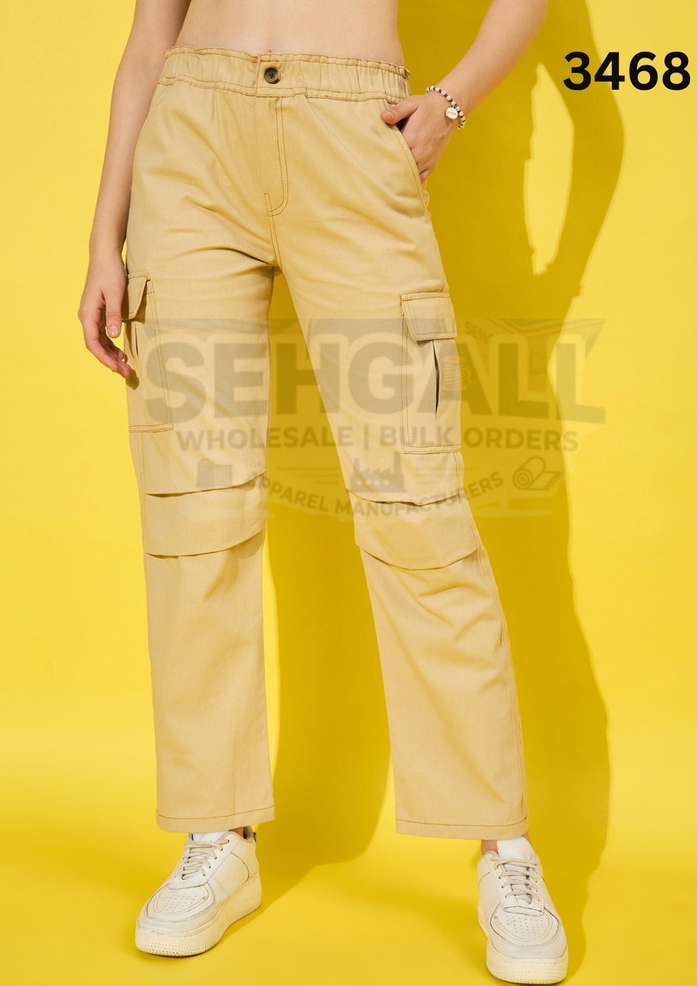 will Women’s Cargo Pants with Multiple Pockets-3468