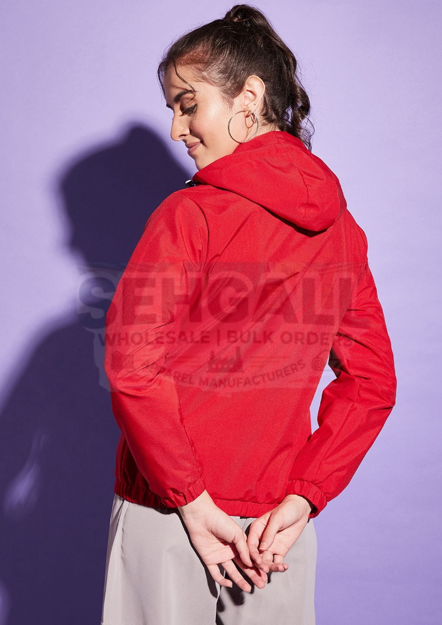 Windcheater Jacket with Hoodie For Women-3348