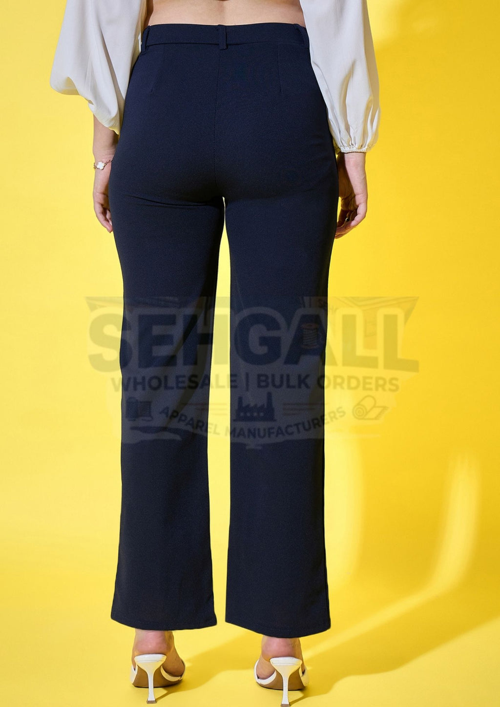 Solid Straight Fit Women’s Formal Trouser Pant-3454