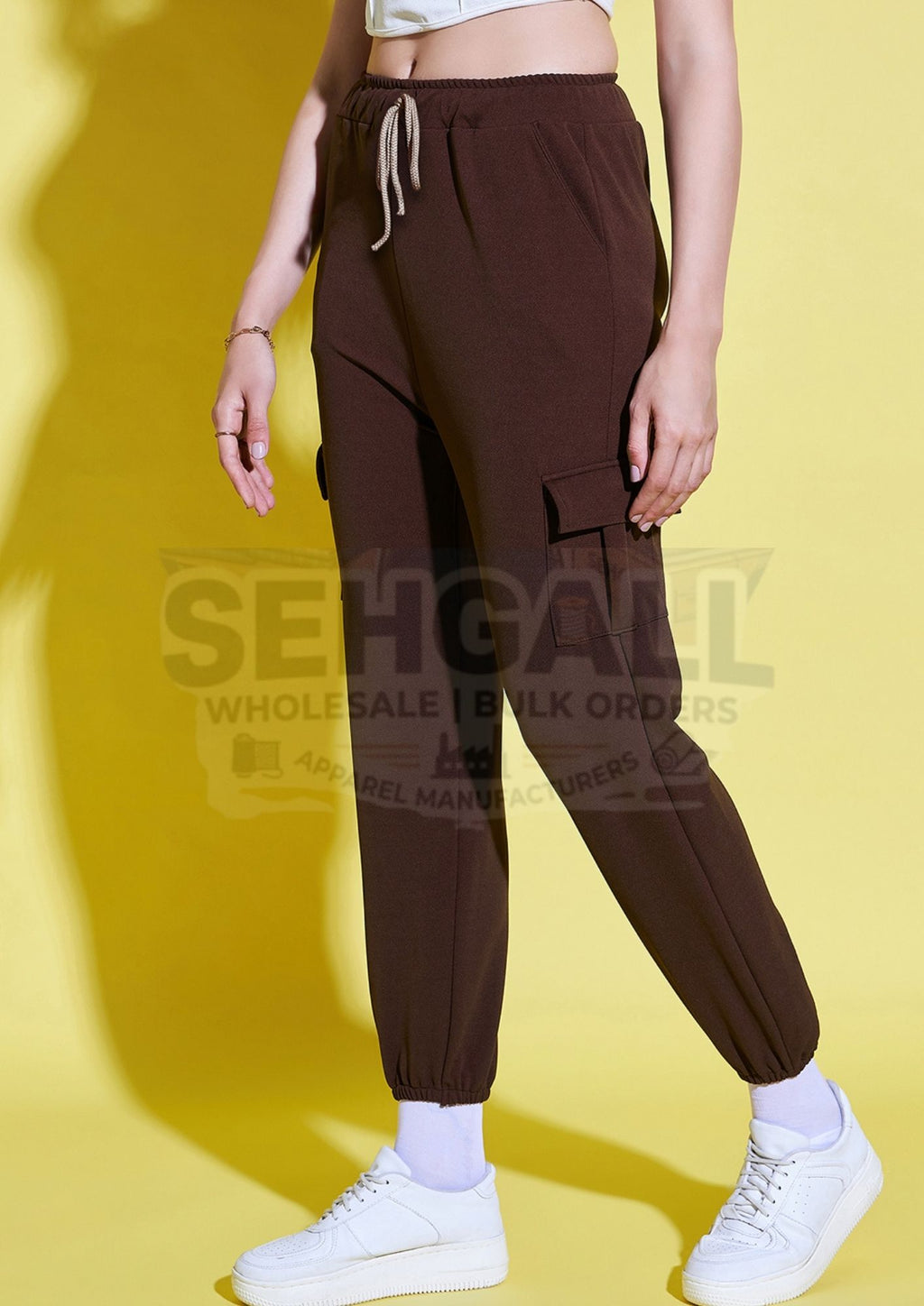 Lycra Blend Women Relaxed Fit Jogger Pant With Pockets-3371