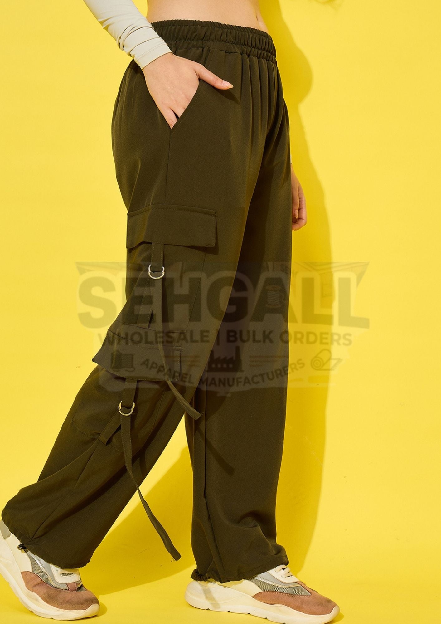 Snug Fit Multi Pockets Women's Cargo Pants-3528