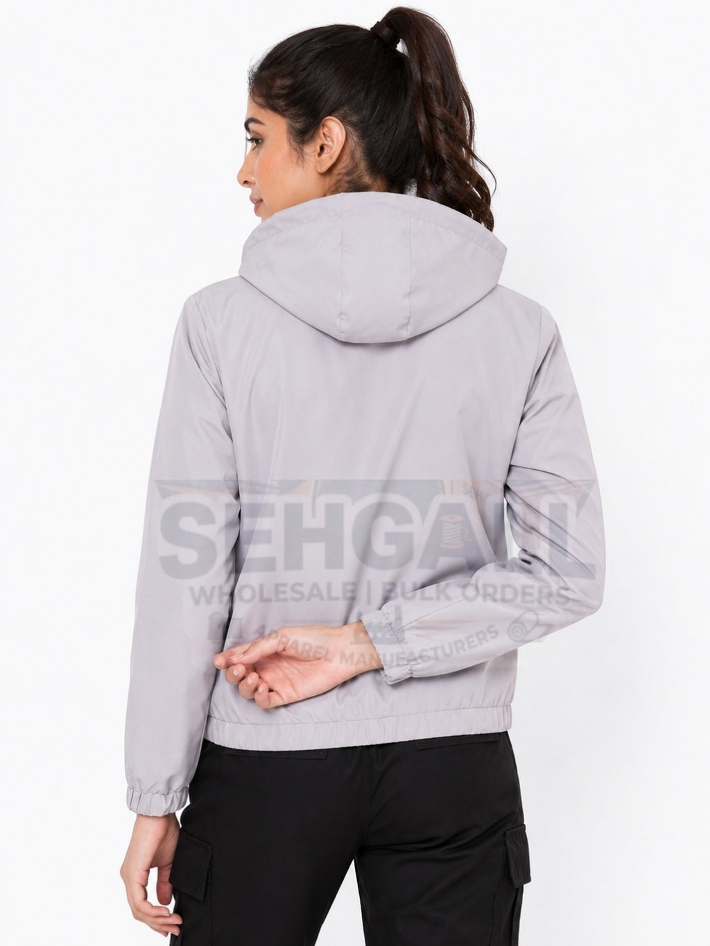 Windcheater Jacket with Detachable Cap and Honeycomb Inner Fabric-3348