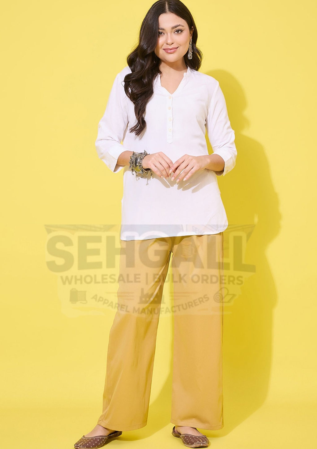 Cotton Twill Non-Stretchable Women’s Trouser Pant-3616
