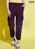 Lycra Blend Women Relaxed Fit Jogger Pant With Pockets-3372