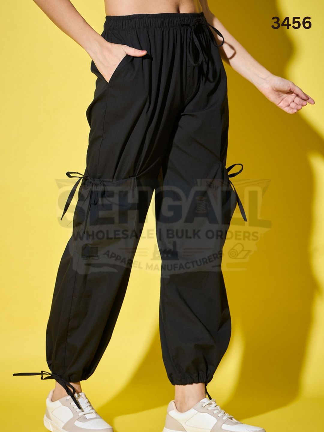 Solid Women’s Cargo Pants-3456