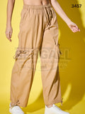 Solid Women’s Cargo Pants-3457