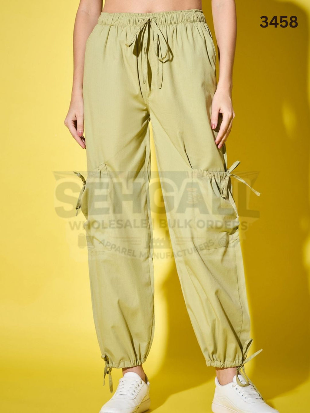 Solid Women’s Cargo Pants-3458