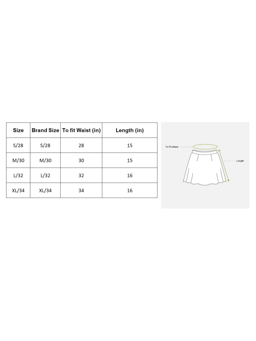Women Black High Waist Skort Asymmetrical Wrap Style-3653