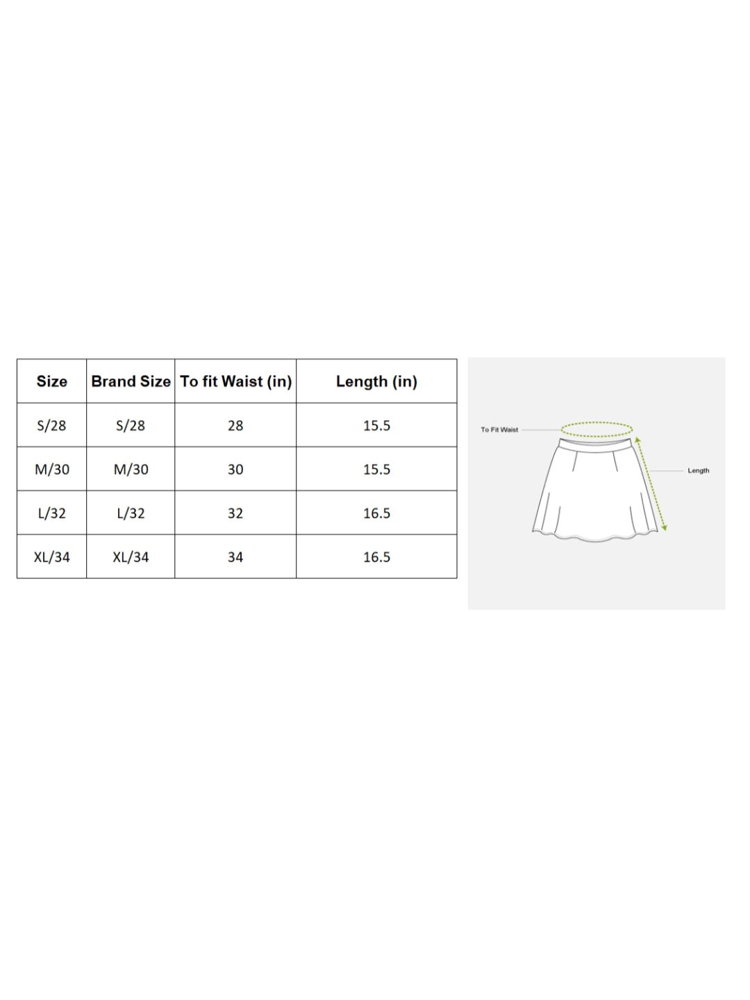 Women's Mini Skirt with Elastic Waist and Pockets-3654