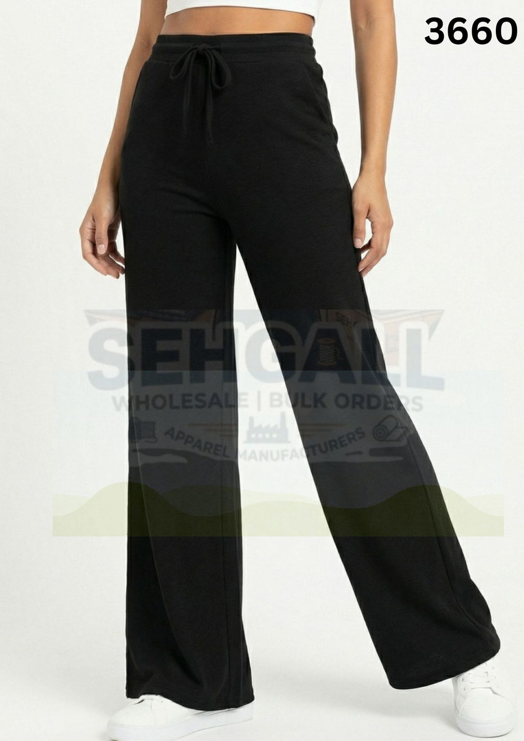 Women’s Straight Leg Drawstring Trouser Pant-3660