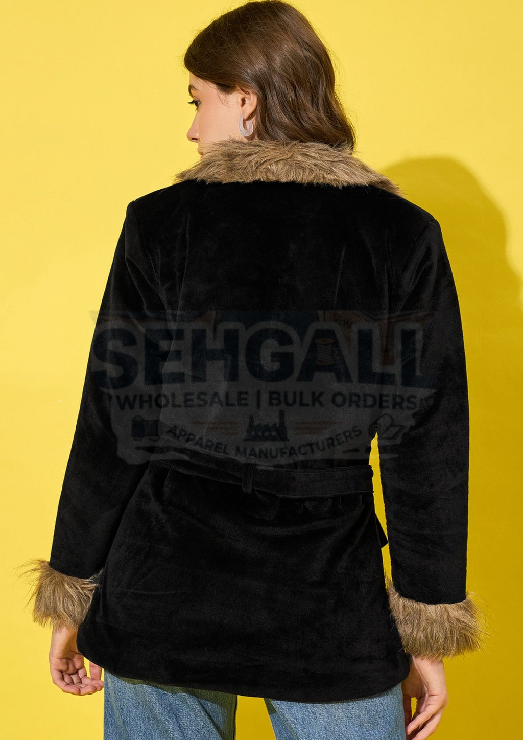 Velvet Winter Coat Jacket For Women-2672