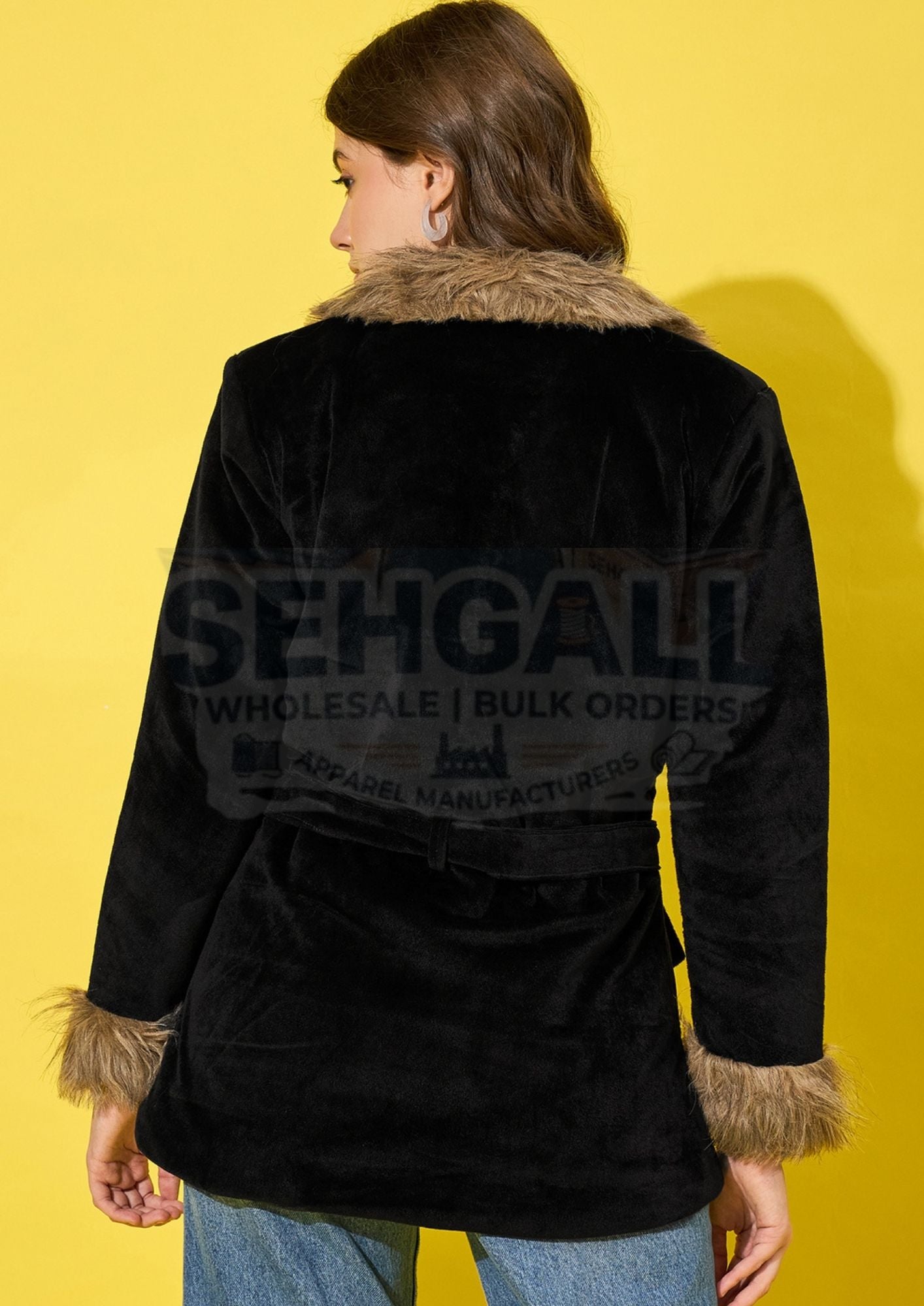 Velvet Winter Coat Jacket For Women-2672