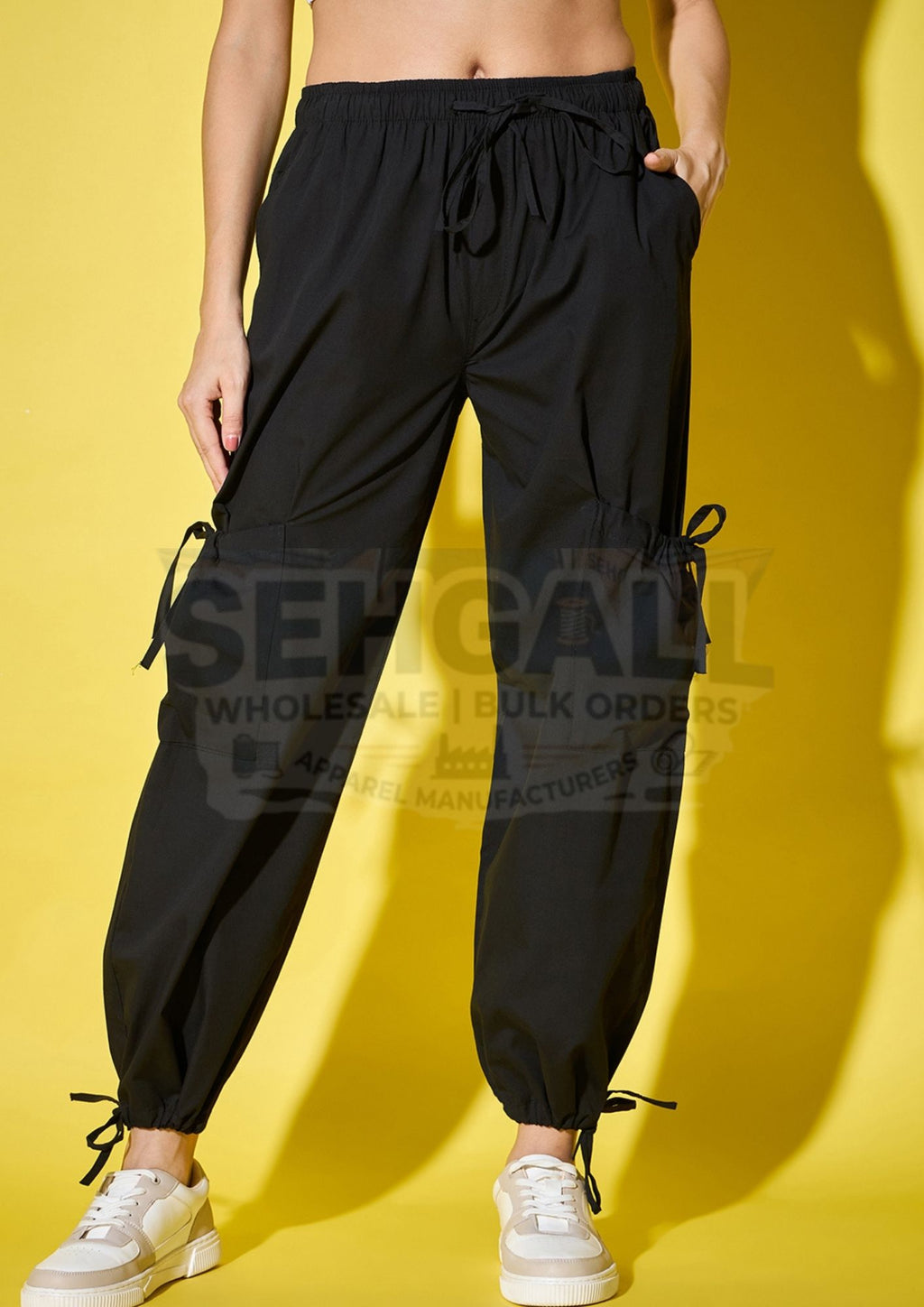 Solid Women’s Cargo Pants-3458